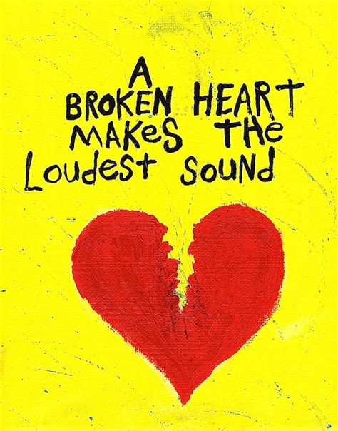 Word Art Painting Broken Heart Original Canvas Quote By Nayarts