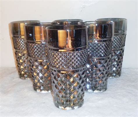 Anchor Hocking Wexford Silver Smoke Inch Ice Tea Tumblers Etsy