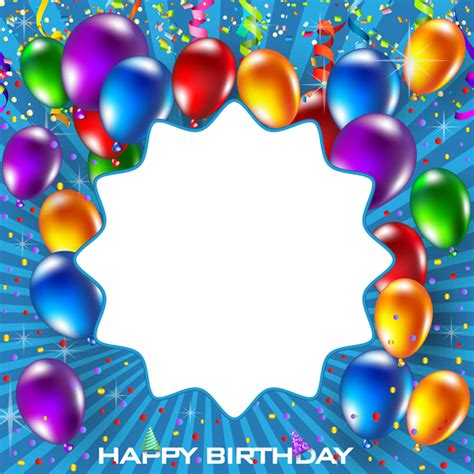 Happy Birthday Blue PNG Frame | Happy birthday blue, Happy birthday frame, Happy birthday photos