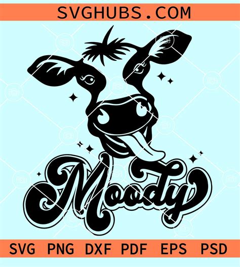 Moody Cow Svg