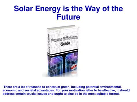 Ppt Solar Energy Become The Resource Of The Future Powerpoint