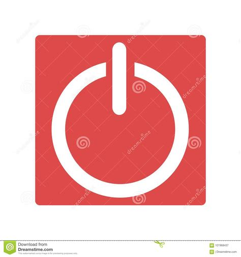 Red Power Icon Vector Simple Stock Vector Illustration Of Internet