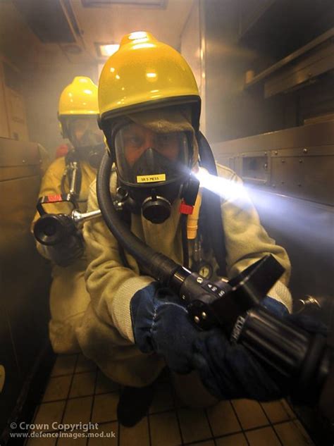 Firefighters During A Fire Exercise On Royal Navy Submarin Flickr