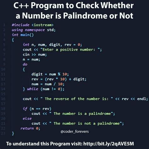 Je développe le présent site avec le framework python django. Program to Check Whether a Number is Palindrome or Not and ...