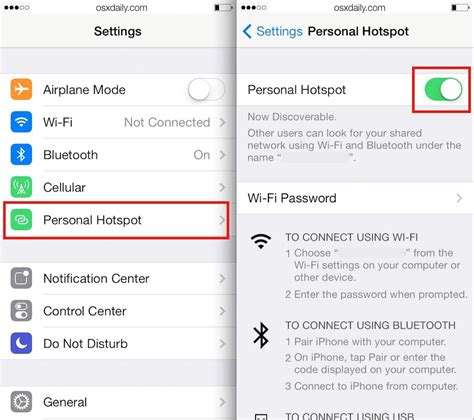 How To Use Personal Hotspot On Iphone Ipad To Share Its Internet