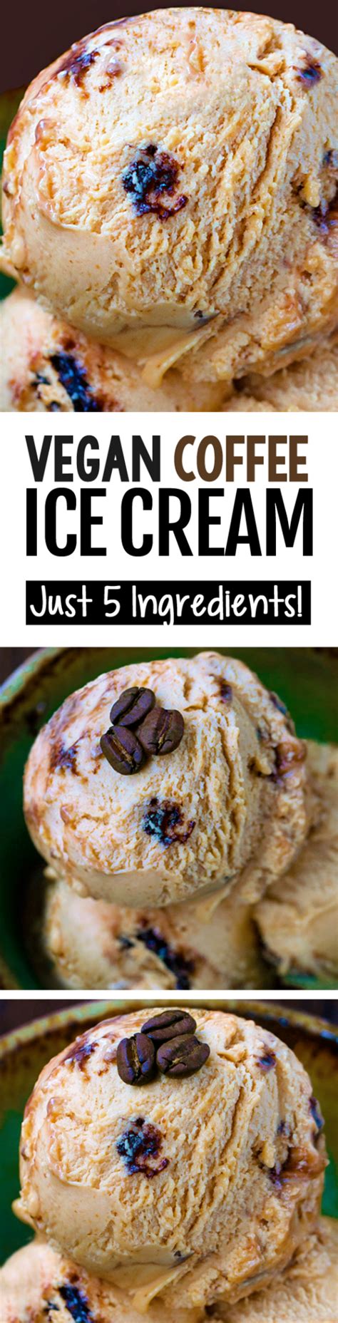 Vegan Coffee Ice Cream 5 Ingredients