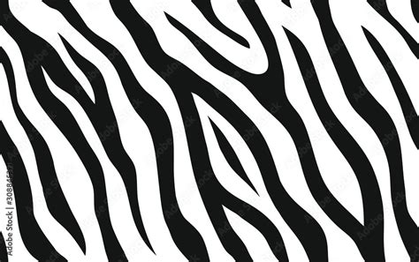 Zebra Stripes Seamless Pattern Tiger Stripes Skin Print Design Wild