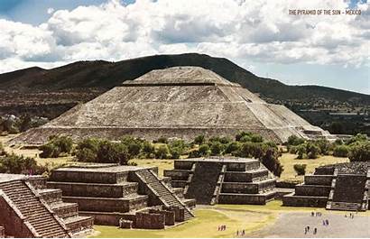 Ancient Gifs Ruins Reconstructed Pyramid Mexico Sun