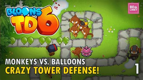 Monkeys Vs Balloons Crazy Tower Defense Bloons Td Episode