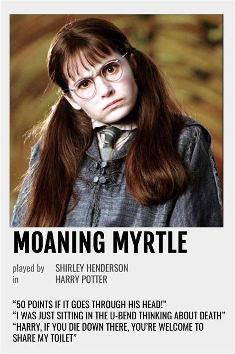 Moaning Myrtle Polaroid Poster In 2021 Harry Potter Harry Potter Characters Moaning Myrtle