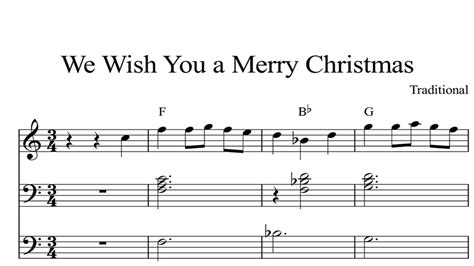 We Wish You A Merry Christmas Piano Sheet Music
