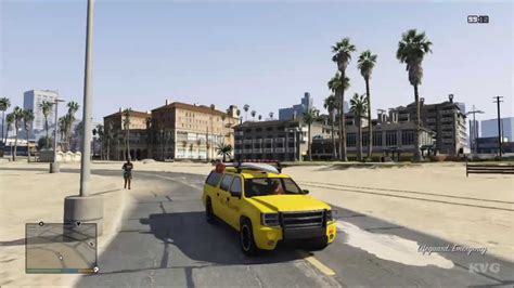 Grand Theft Auto 5 Life Guard Beach Car Driving Gameplay