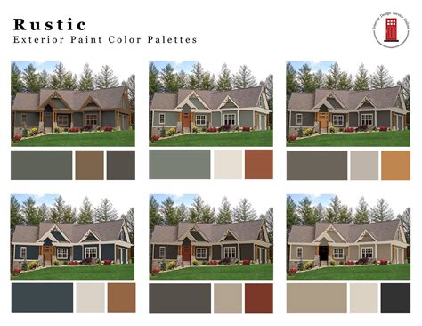Rustic Exterior Paint Color Schemes Rustic Home Paint Colors Etsy