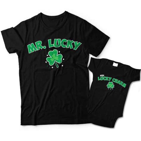 Mr Lucky And Lucky Charm Matching Dad And Child St Patricks Day Shirts