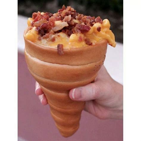 Whats This Oooh Just A Bread Cone Stuffed With Mac N Cheese Topped