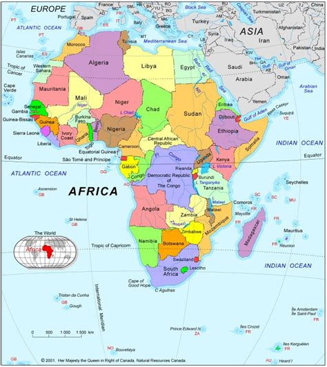 ¡todos Los Mapas Mapa Político De África