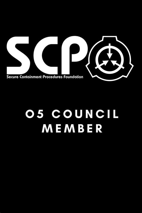 Scp Foundation O5 Council Member Notebook College Ruled Notebook