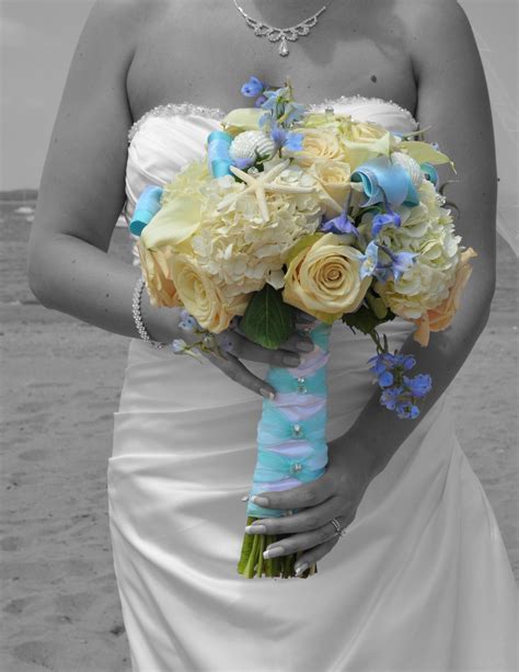 Sea Themed Bouquet Color Select Wedding Dresses Wedding Color