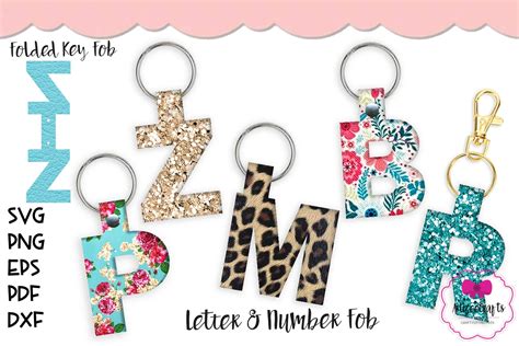 Alphabet Keychain SVG|Number Key Fob SVGI Letter Key Fob (1155019