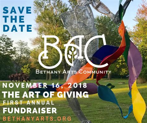 Bethany Arts Community First Annual Fundraiser The Art Of Giving