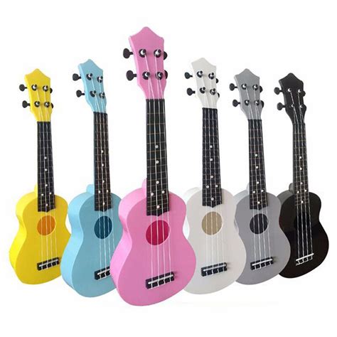 21inch Soprano Ukulele Multi Color Fingerboard Plastics 4 Strings 15