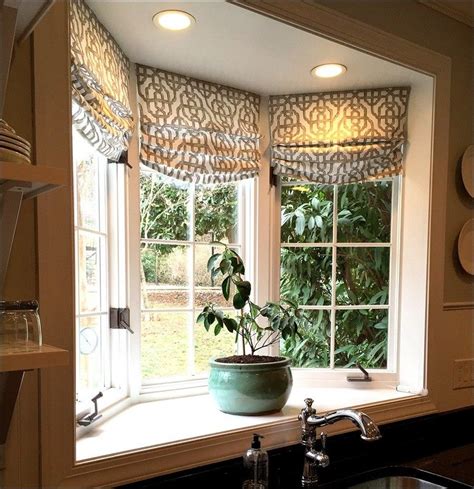 Check out these bay window treatment ideas for beautiful ways draw extra attention to your bay windows with bold window treatments. Pin by Christine Dickman on Window Covering Ideas | Bay window decor, Kitchen window treatments ...