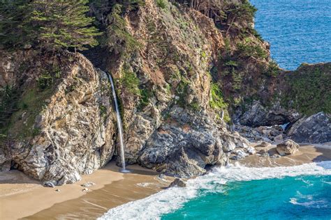 Waterfalls On The California Coast Beaches Californiabeaches