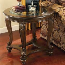 Signature Design By Ashley Norcastle T499 6 Round End Table With Glass