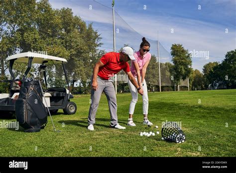 Woman Getting Ready To Strike The Ball Stock Photo Alamy