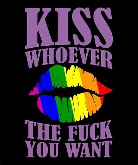 Kiss Whoever The F You Want Lgbt Pride Month Lgbtq Digital Art By Tom Maerz Shop