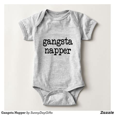 Gangsta Napper Baby Bodysuit Zazzle Baby Bodysuit Baby Suit New