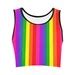 Rainbow Crop Top Pride Flag Colorful Cropped Tshirt I Red Etsy