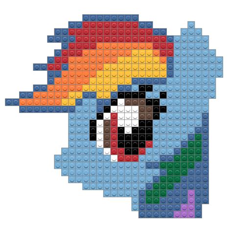 Rainbow Dash Pixel Art Template