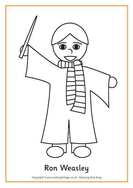 Ron Weasley Colouring Page 2 Harry Potter Coloring Pages Coloring