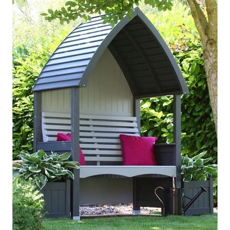 Buy Afk Premium Cottage Arbour Charcoal And Stone 2 Seat Online At