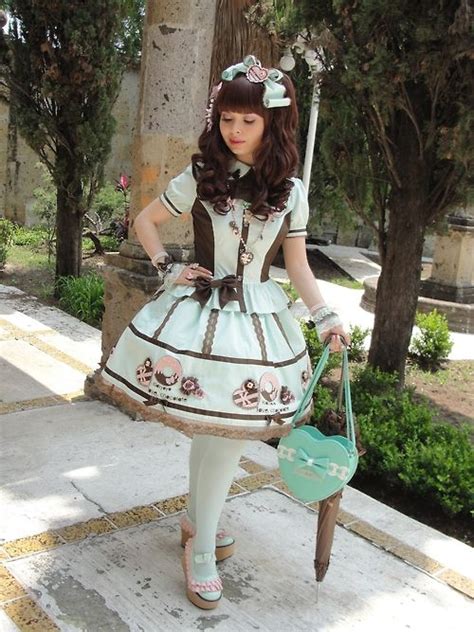 Flawless Pink Mint And Brown Lolita Coord From Mexico The Most