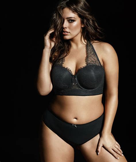 Ashley Graham Shows Off Her Black Underwear For Her Addition Elle Campaign Ashley Graham