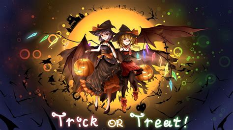 Download Halloween Anime Witches Art Wallpaper