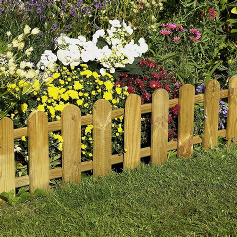Picket Fence Edging Wooden 11″ Whilton Locks Garden Village