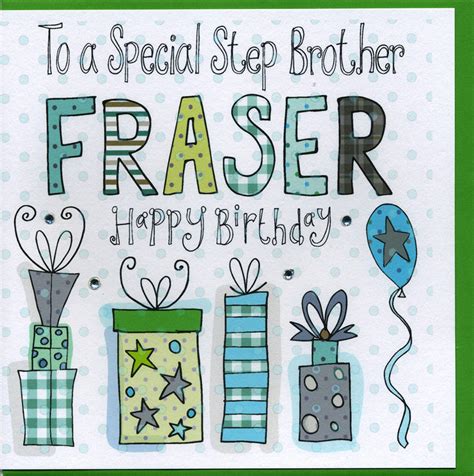 Personalised Step Brother Birthday Card By Claire Sowden Design