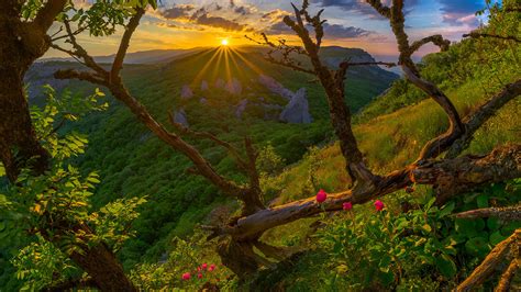 Picture Crimea Russia Nature Hill Scenery Sunrises And 1920x1080
