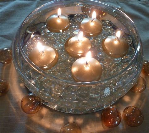 How To Make A Floating Candle Centerpiece Floating Candles Bowl Floating Candle Bowl