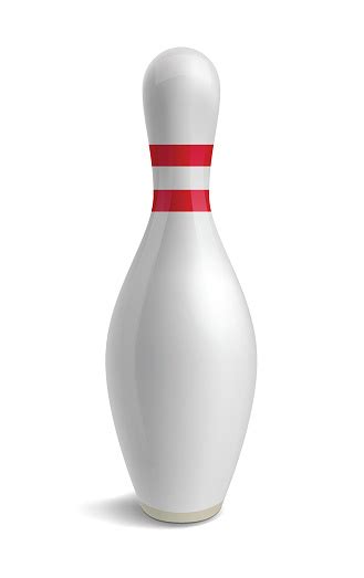 Bowling Pin Skittle With Red Stripes Stock Illustration Download