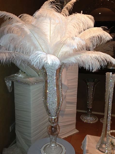 Pin By Angela Everett On Party Ideas Wedding Centerpieces Feather