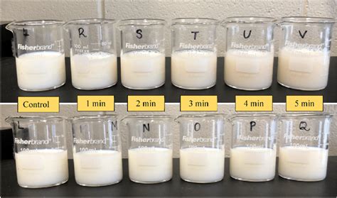 Skim Milk Samples Treated With N 2 O 2 Plasma Top Row And N 2 Plasma