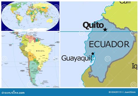 Ecuador On World Map