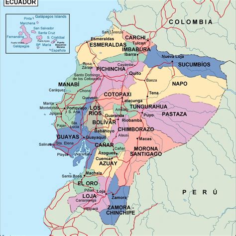 Political Map Ecuador Royalty Free Vector Image Gambaran
