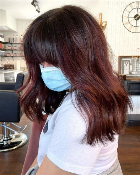 40 Dark Red Hair Color Ideas Highlights Ombre And Balayages Dark Red