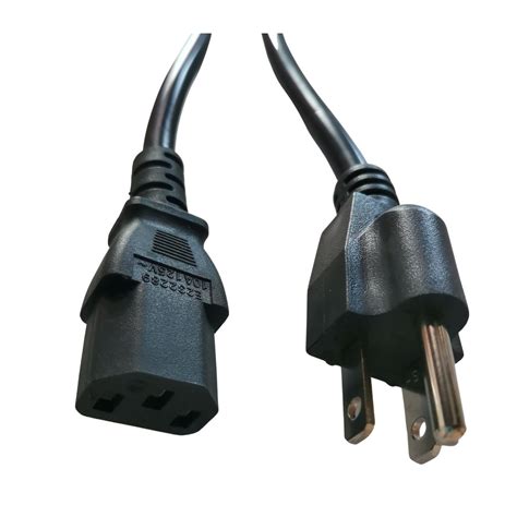 Us Plug Usa 125v Ac 3 Prong America Computer Cable 5 15p Male End