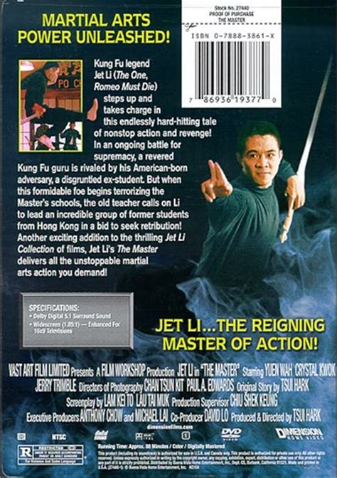 Jet Li The Master Dvd 1992 Dvd Empire